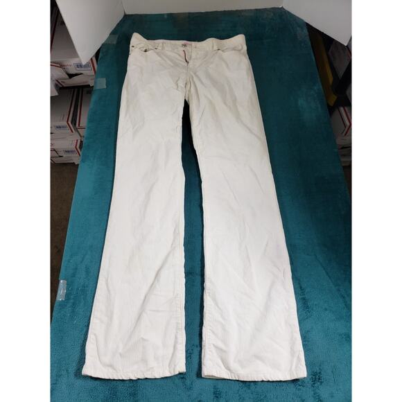 Lilly Pulitzer Jeans Size 8 Womens White Corduroy Pants Ladies Main Line Bootcut - Picture 2 of 14